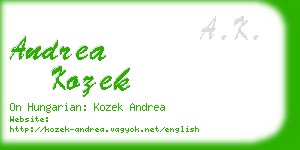 andrea kozek business card
